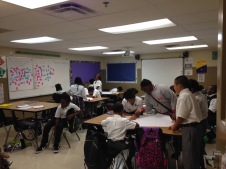students preparing to teach a review for the state assessment